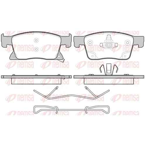 Sada brzdových platničiek kotúčovej brzdy REMSA 1679.02