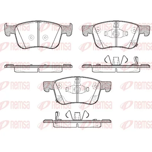 Sada brzdových platničiek kotúčovej brzdy REMSA 1808.02