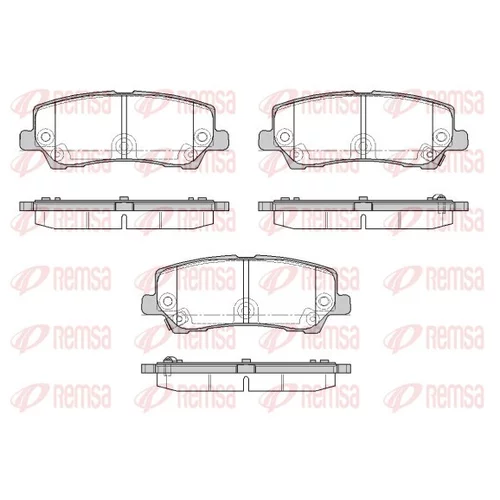 Sada brzdových platničiek kotúčovej brzdy REMSA 1621.22