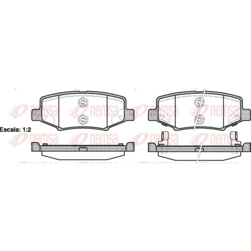 Sada brzdových platničiek kotúčovej brzdy REMSA 1264.02