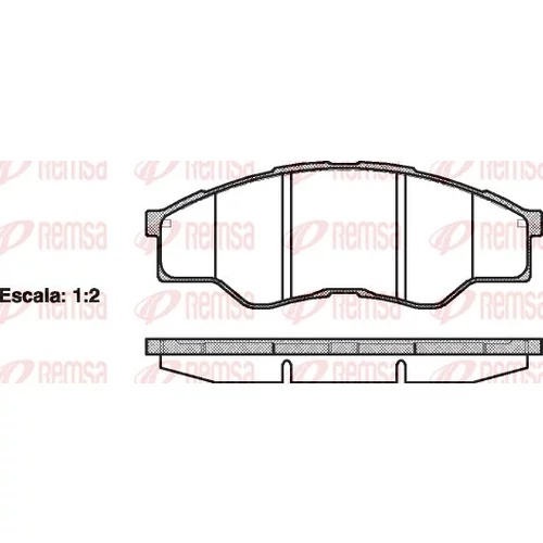 Sada brzdových platničiek kotúčovej brzdy REMSA 1266.00