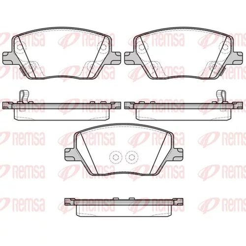 Sada brzdových platničiek kotúčovej brzdy REMSA 1695.02