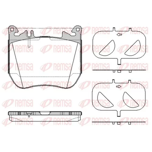 Sada brzdových platničiek kotúčovej brzdy REMSA 1951.00