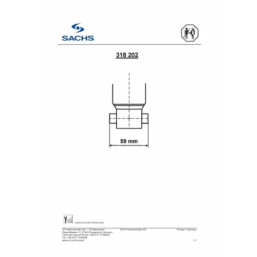 Tlmič pérovania SACHS 318 202 - obr. 1