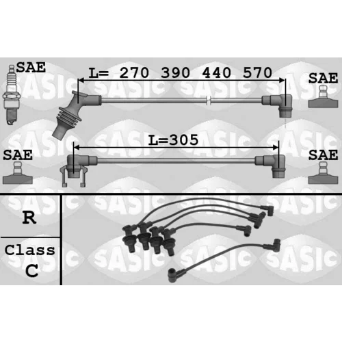 Sada zapaľovacích káblov SASIC 9284010