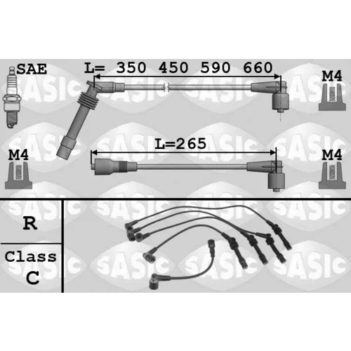 Sada zapaľovacích káblov SASIC 9286004