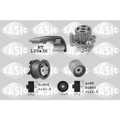 Vodné čerpadlo + sada ozubeného remeňa SASIC 3906080