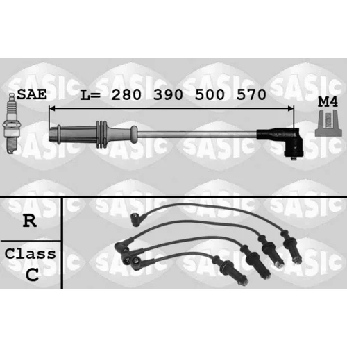 Sada zapaľovacích káblov SASIC 9280003