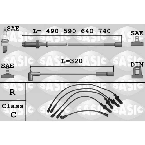 Sada zapaľovacích káblov SASIC 9280004