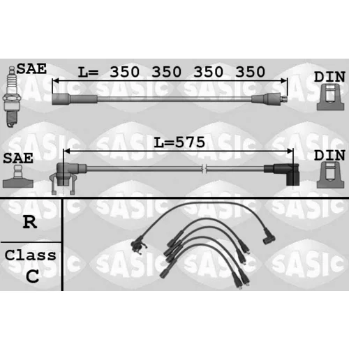 Sada zapaľovacích káblov SASIC 9284009