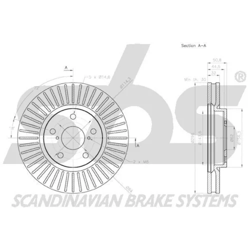 Brzdový kotúč SBS 18152045169 - obr. 2