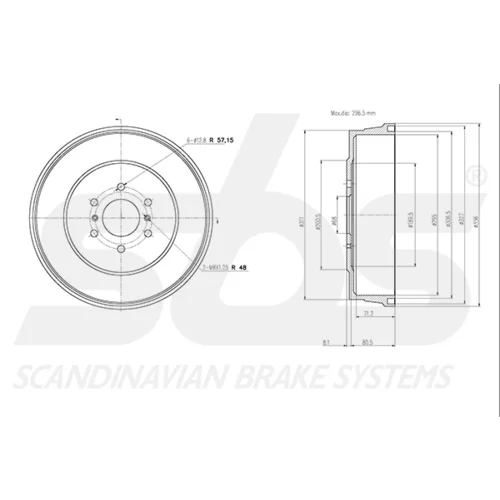 Brzdový bubon SBS 1825252227 - obr. 2