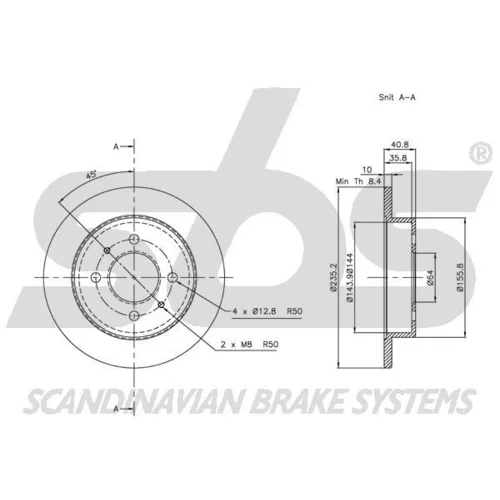 Brzdový kotúč SBS 1815203031 - obr. 2