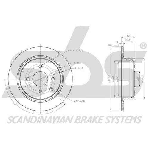 Brzdový kotúč SBS 1815202284 - obr. 2