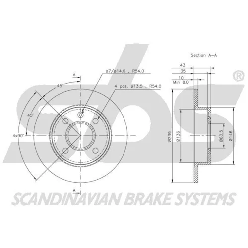 Brzdový kotúč SBS 1815202526 - obr. 2