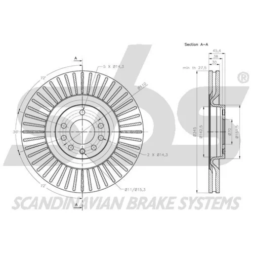 Brzdový kotúč SBS 1815204112 - obr. 2