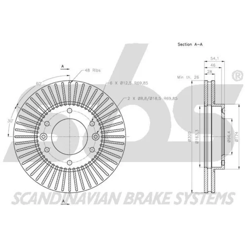 Brzdový kotúč SBS 1815313524 - obr. 2