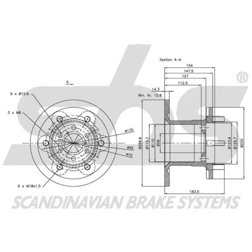 Brzdový kotúč SBS 1815202326 - obr. 2