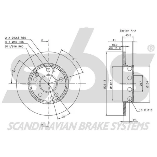 Brzdový kotúč SBS 1815313306 - obr. 2