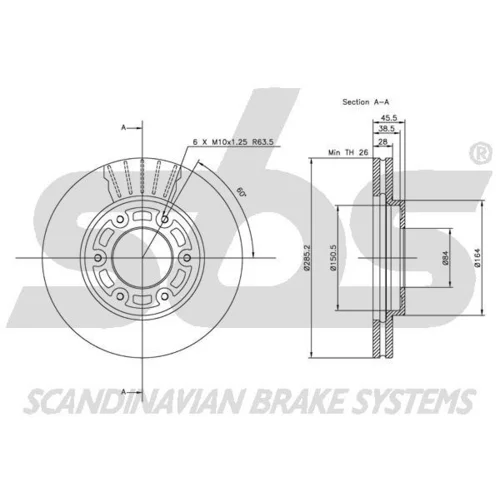 Brzdový kotúč SBS 1815204567 - obr. 2