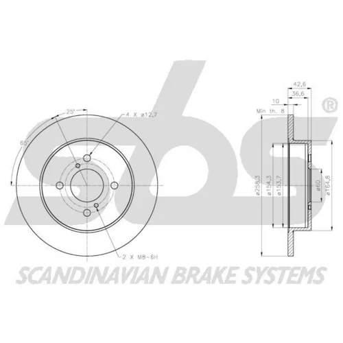 Brzdový kotúč SBS 1815205235 - obr. 2