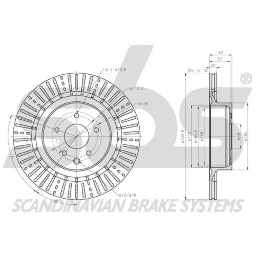 Brzdový kotúč SBS 1815202293 - obr. 2