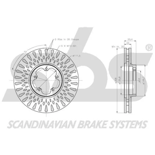 Brzdový kotúč SBS 1815202593 - obr. 2