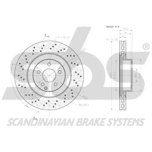 Brzdový kotúč SBS 18153133118 - obr. 2