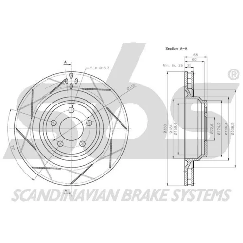 Brzdový kotúč SBS 1815209321 - obr. 2