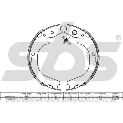 Sada brzd. čeľustí parkov. brzdy SBS 18492722847 - obr. 1