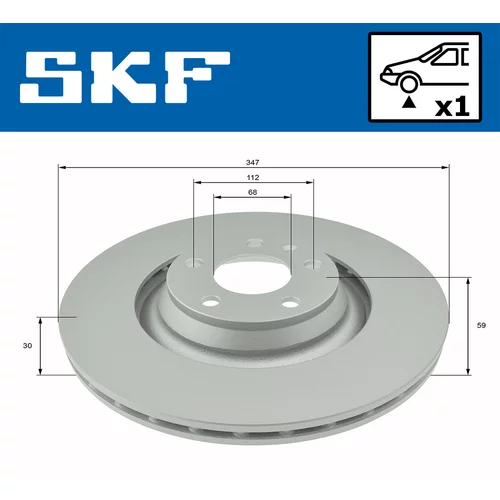 Brzdový kotúč VKBD 80274 V1 /SKF/ - obr. 1