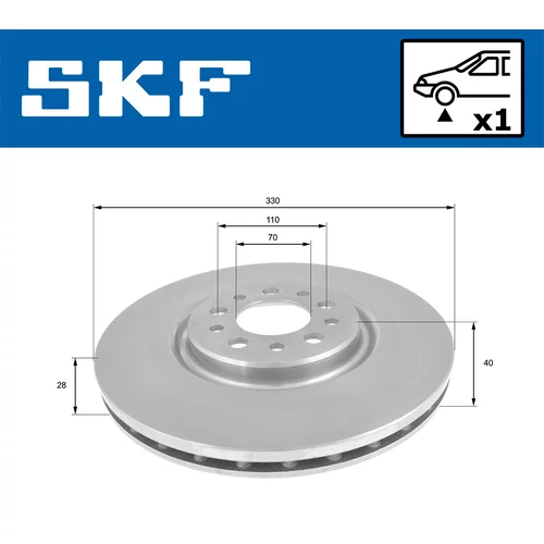 Brzdový kotúč SKF VKBD 80294 V1 - obr. 1