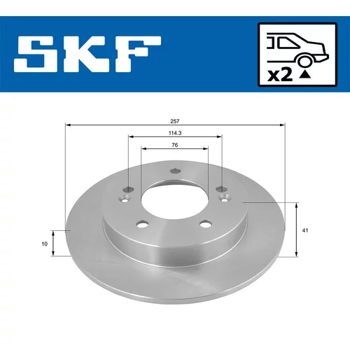 Brzdový kotúč SKF VKBD 90310 S2 - obr. 1