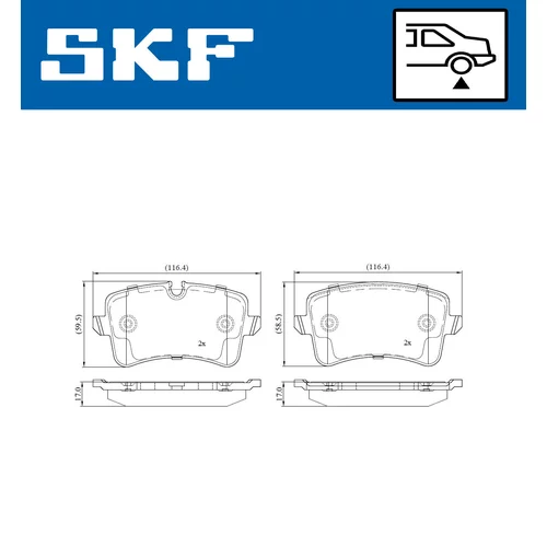 Sada brzdových platničiek kotúčovej brzdy VKBP 90112 E /SKF/ - obr. 6