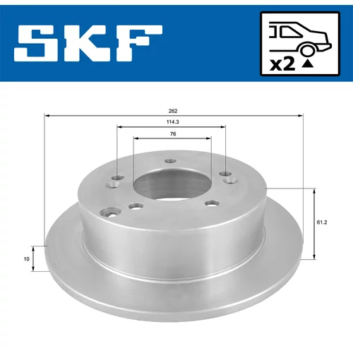 Brzdový kotúč SKF VKBD 90556 S2 - obr. 1