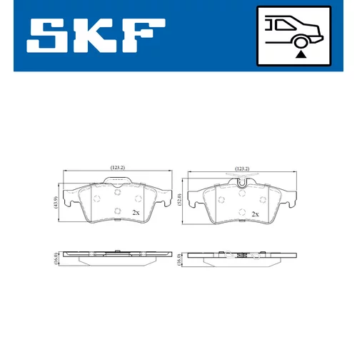 Sada brzdových platničiek kotúčovej brzdy VKBP 90025 /SKF/ - obr. 6