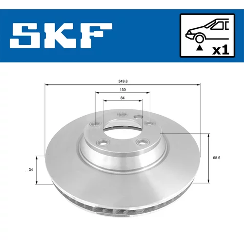 Brzdový kotúč SKF VKBD 80284 V1 - obr. 1