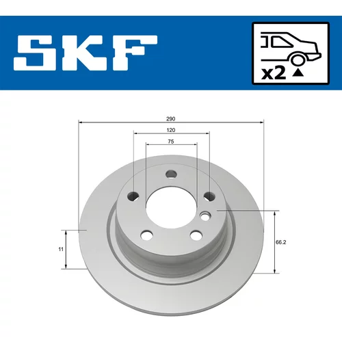 Brzdový kotúč VKBD 90107 S2 /SKF/ - obr. 1