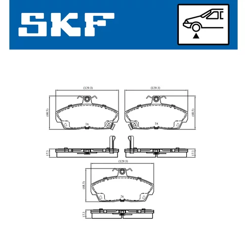 Sada brzdových platničiek kotúčovej brzdy VKBP 80577 A /SKF/ - obr. 6