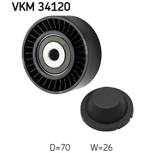 Vratná/vodiaca kladka rebrovaného klinového remeňa SKF VKM 34120 - obr. 1