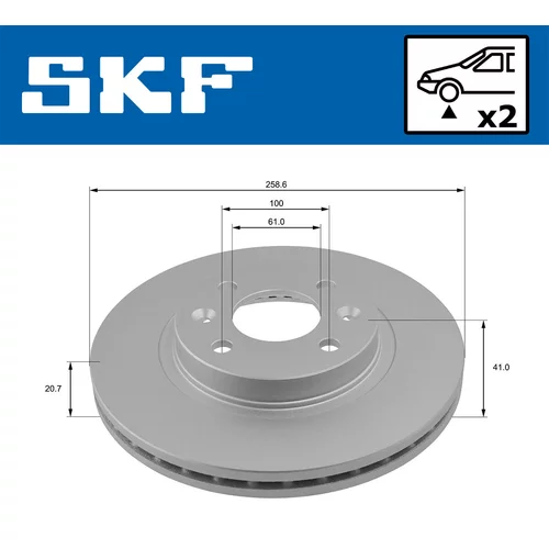 Brzdový kotúč SKF VKBD 80011 V2 - obr. 1