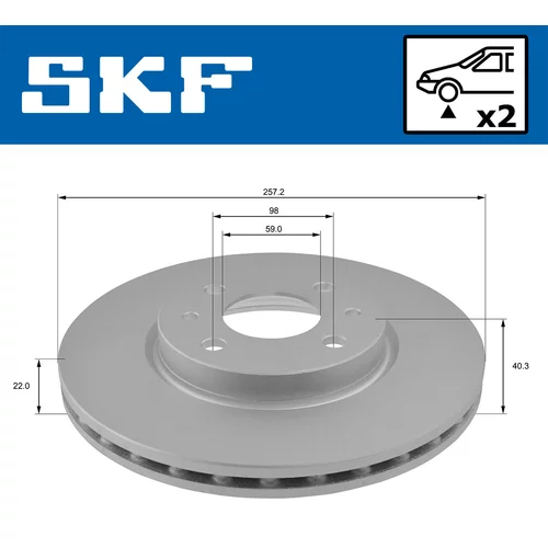 Brzdový kotúč VKBD 80064 V2 /SKF/ - obr. 1