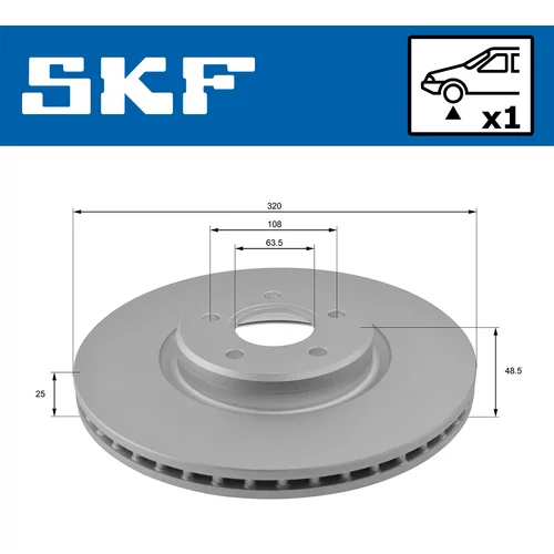 Brzdový kotúč SKF VKBD 80223 V1 - obr. 1