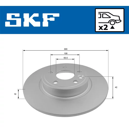 Brzdový kotúč SKF VKBD 91103 S2 - obr. 1