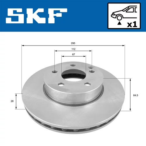 Brzdový kotúč SKF VKBD 80181 V1 - obr. 1