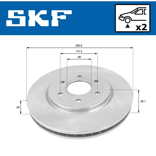 Brzdový kotúč SKF VKBD 80280 V2 - obr. 1