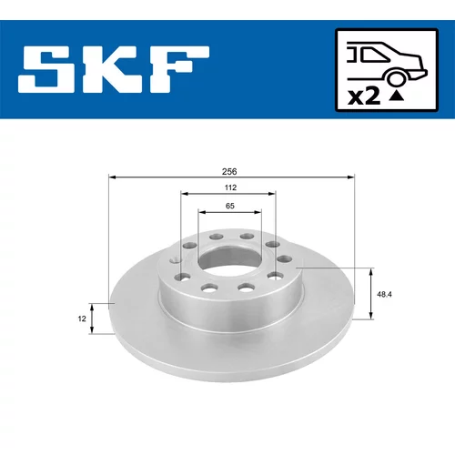 Brzdový kotúč SKF VKBD 90051 S2 - obr. 1