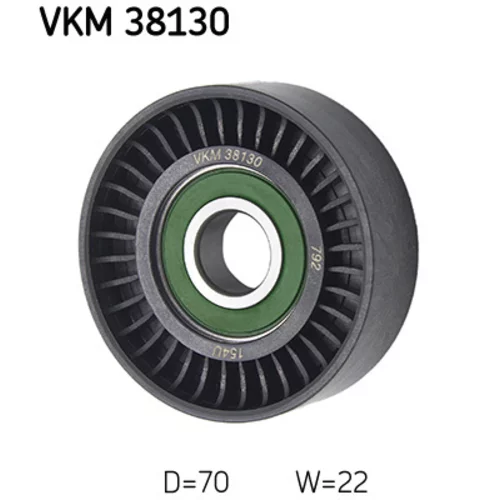 Vratná/vodiaca kladka rebrovaného klinového remeňa SKF VKM 38130