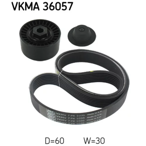 Ozubený klinový remeň - Sada SKF VKMA 36057