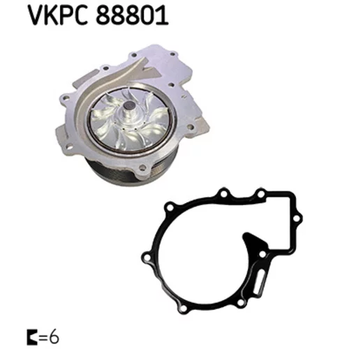 Vodné čerpadlo, chladenie motora SKF VKPC 88801 - obr. 1